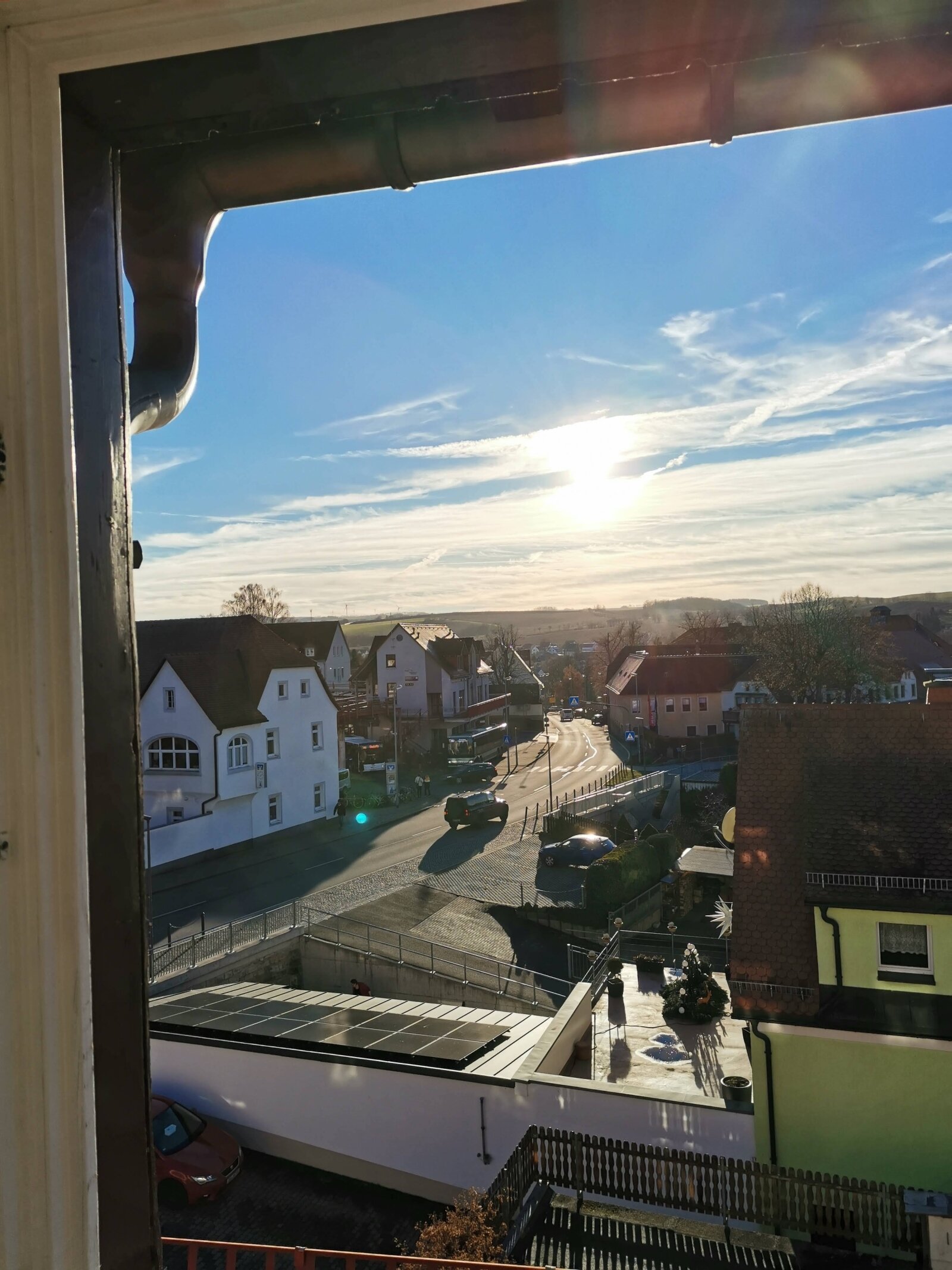 Fernblick aus dem Schlafzimmer